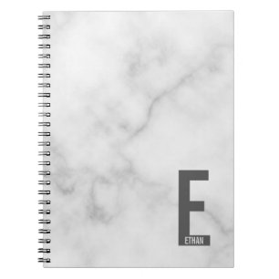 Moderne persoonlijke badmonogram en naam notitieboek