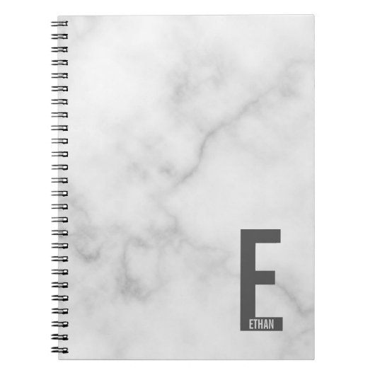 Moderne persoonlijke badmonogram en naam notitieboek (Voorkant)