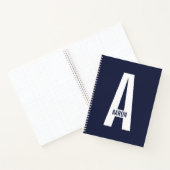 Moderne persoonlijke badmonogram en naam notitieboek (Binnen)