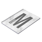 Moderne persoonlijke badmonogram en naam notitieboek (Linkerzijde)