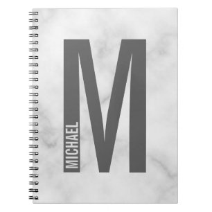 Moderne persoonlijke badmonogram en naam notitieboek