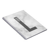 Moderne persoonlijke badmonogram en naam notitieboek (Rechterzijde)