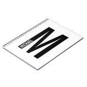 Moderne persoonlijke badmonogram en naam notitieboek (Linkerzijde)