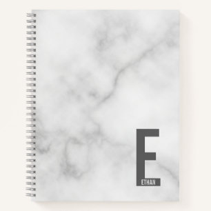 Moderne persoonlijke badmonogram en naam notitieboek