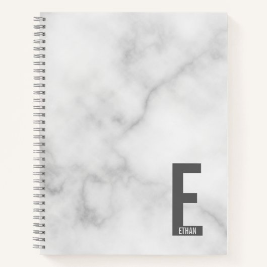 Moderne persoonlijke badmonogram en naam notitieboek (Voorkant)