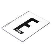 Moderne persoonlijke badmonogram en naam notitieboek (Linkerzijde)