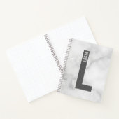 Moderne persoonlijke badmonogram en naam notitieboek (Binnen)