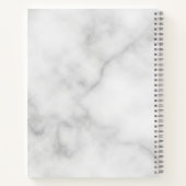 Moderne persoonlijke badmonogram en naam notitieboek (Achterkant)