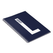 Moderne persoonlijke badmonogram en naam notitieboek (Rechterzijde)