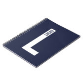 Moderne persoonlijke badmonogram en naam notitieboek (Linkerzijde)