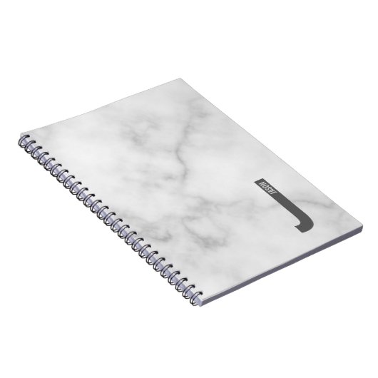 Moderne persoonlijke badmonogram en naam notitieboek (Rechterzijde)