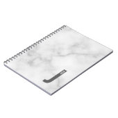 Moderne persoonlijke badmonogram en naam notitieboek (Linkerzijde)