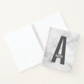 Moderne persoonlijke badmonogram en naam notitieboek (Binnen)