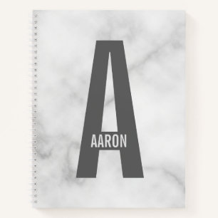 Moderne persoonlijke badmonogram en naam notitieboek