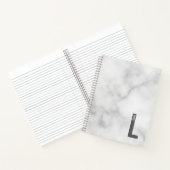 Moderne persoonlijke badmonogram en naam notitieboek (Binnen)