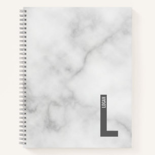 Moderne persoonlijke badmonogram en naam notitieboek