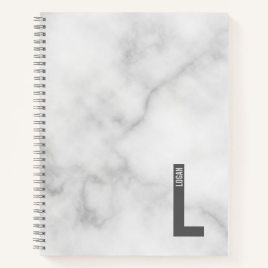 Moderne persoonlijke badmonogram en naam notitieboek (Voorkant)