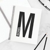 Moderne persoonlijke badmonogram en naam notitieboek