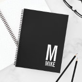 Moderne persoonlijke badmonogram en naam notitieboek