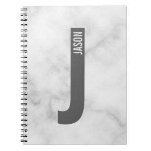 Moderne persoonlijke badmonogram en naam notitieboek