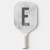 Moderne persoonlijke badmonogram en naam pickleball paddle (Achterkant)