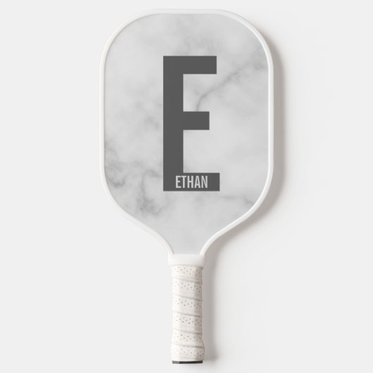 Moderne persoonlijke badmonogram en naam pickleball paddle (Voorkant)
