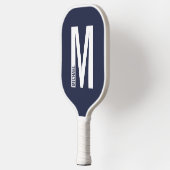 Moderne persoonlijke badmonogram en naam pickleball paddle (Links)