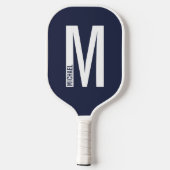 Moderne persoonlijke badmonogram en naam pickleball paddle (Achterkant)