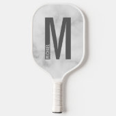 Moderne persoonlijke badmonogram en naam pickleball paddle (Achterkant)