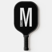 Moderne persoonlijke badmonogram en naam pickleball paddle (Voorkant)