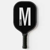 Moderne persoonlijke badmonogram en naam pickleball paddle (Achterkant)