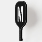 Moderne persoonlijke badmonogram en naam pickleball paddle (Links)