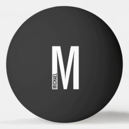 Moderne persoonlijke badmonogram en naam pingpongbal
