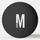 Moderne persoonlijke badmonogram en naam pingpongbal (Achterkant)