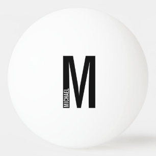 Moderne persoonlijke badmonogram en naam pingpongbal