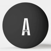 Moderne persoonlijke badmonogram en naam pingpongbal (Achterkant)