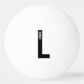 Moderne persoonlijke badmonogram en naam pingpongbal (Voorkant)