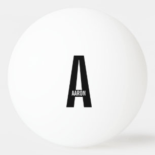Moderne persoonlijke badmonogram en naam pingpongbal