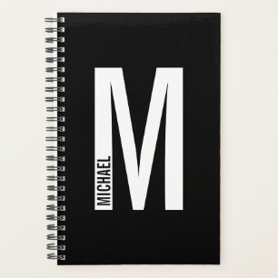 Moderne persoonlijke badmonogram en naam planner