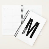 Moderne persoonlijke badmonogram en naam planner (Display)