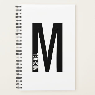 Moderne persoonlijke badmonogram en naam planner