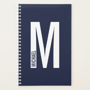 Moderne persoonlijke badmonogram en naam planner