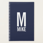 Moderne persoonlijke badmonogram en naam planner (Voorkant)