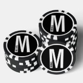 Moderne persoonlijke badmonogram en naam poker chips (Opstapeling)