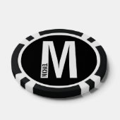 Moderne persoonlijke badmonogram en naam poker chips (Enkel)