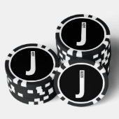 Moderne persoonlijke badmonogram en naam poker chips (Opstapeling)