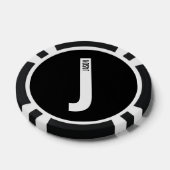 Moderne persoonlijke badmonogram en naam poker chips (Enkel)