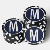 Moderne persoonlijke badmonogram en naam poker chips (Opstapeling)