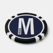 Moderne persoonlijke badmonogram en naam poker chips (Enkel)