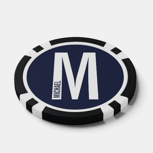 Moderne persoonlijke badmonogram en naam poker chips (Enkel)